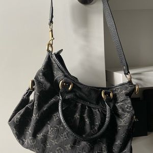 Louis Vuitton Limited Edition Denim Monogram Neo Cabby MM in Black